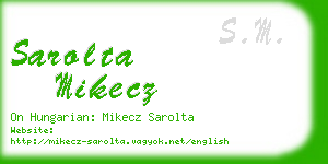 sarolta mikecz business card